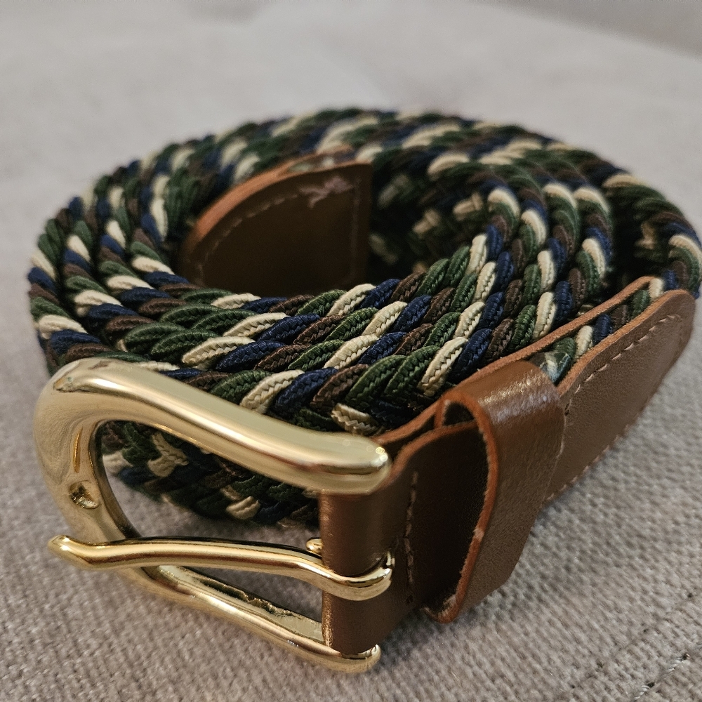 Belt- Colorful Braided Belt Sz L
